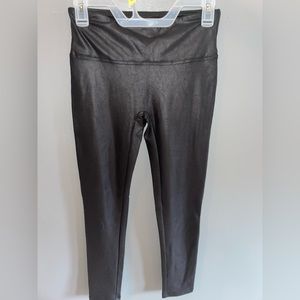 medium, black leather, shinestar leggings.